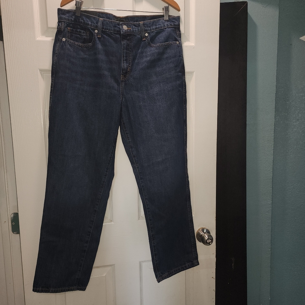 Banaba Republic Classic Straight-Leg Dark Blue Women's Jeans Size 32/14 NWT